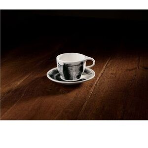 Villeroy & Boch Black and White Café Au Lait Cup & Saucer Set